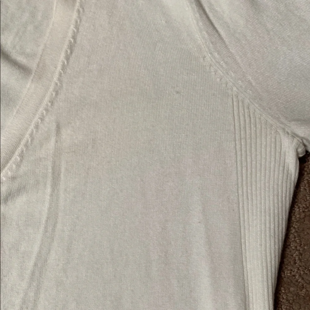 Chic White V-Neck Button Front 3/4 Sleeve Rayon Cardigan Academia Fall